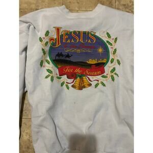 Vintage Jesus Is The Reason Christmas Shirt XL Made in USA